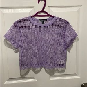 Urban planet cropped mesh t